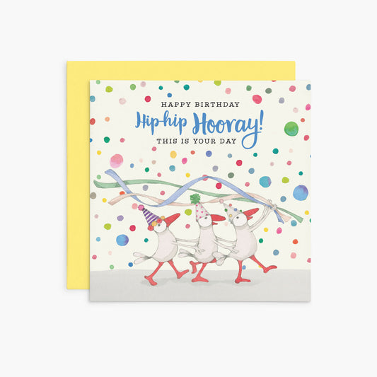 K373 - Hip-Hip Hooray! - Twigseeds Greeting Card